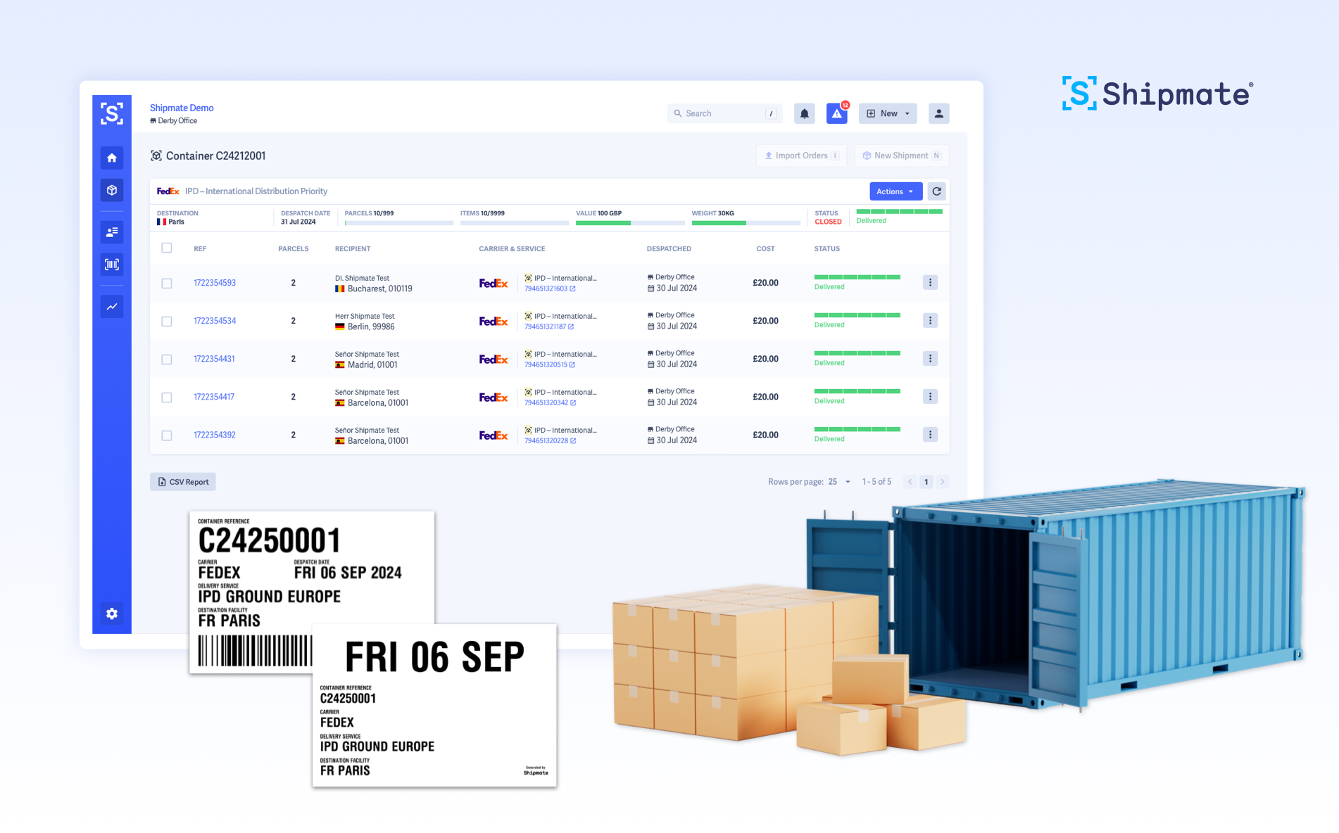 Streamline your export process with Shipmate’s Consolidated Shipments