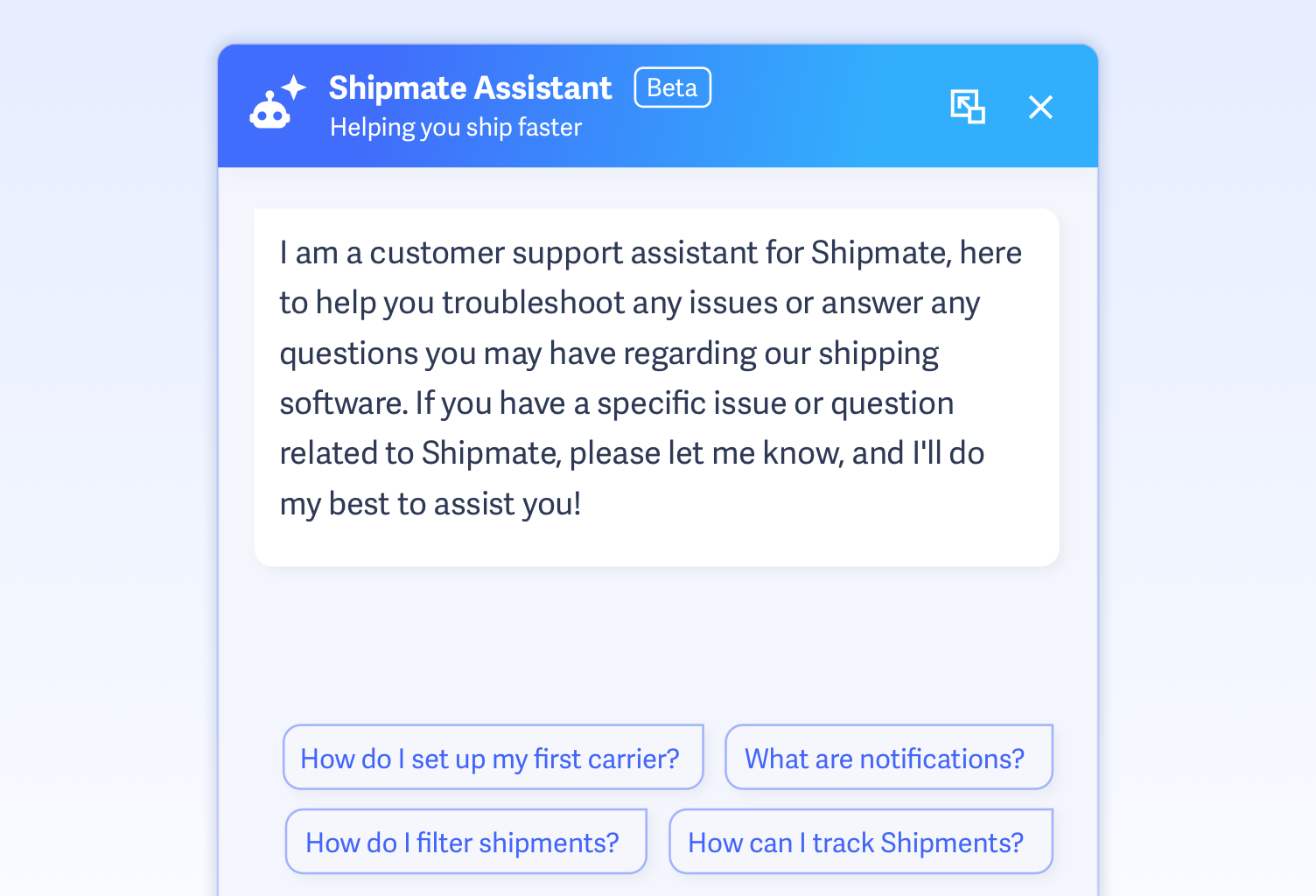 Shipmate Shipping AI Assistant