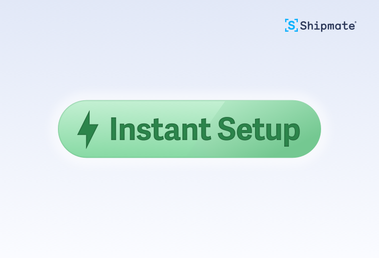 Add your carrier account credentials and get shipping with Instant Setup, right inside Shipmate